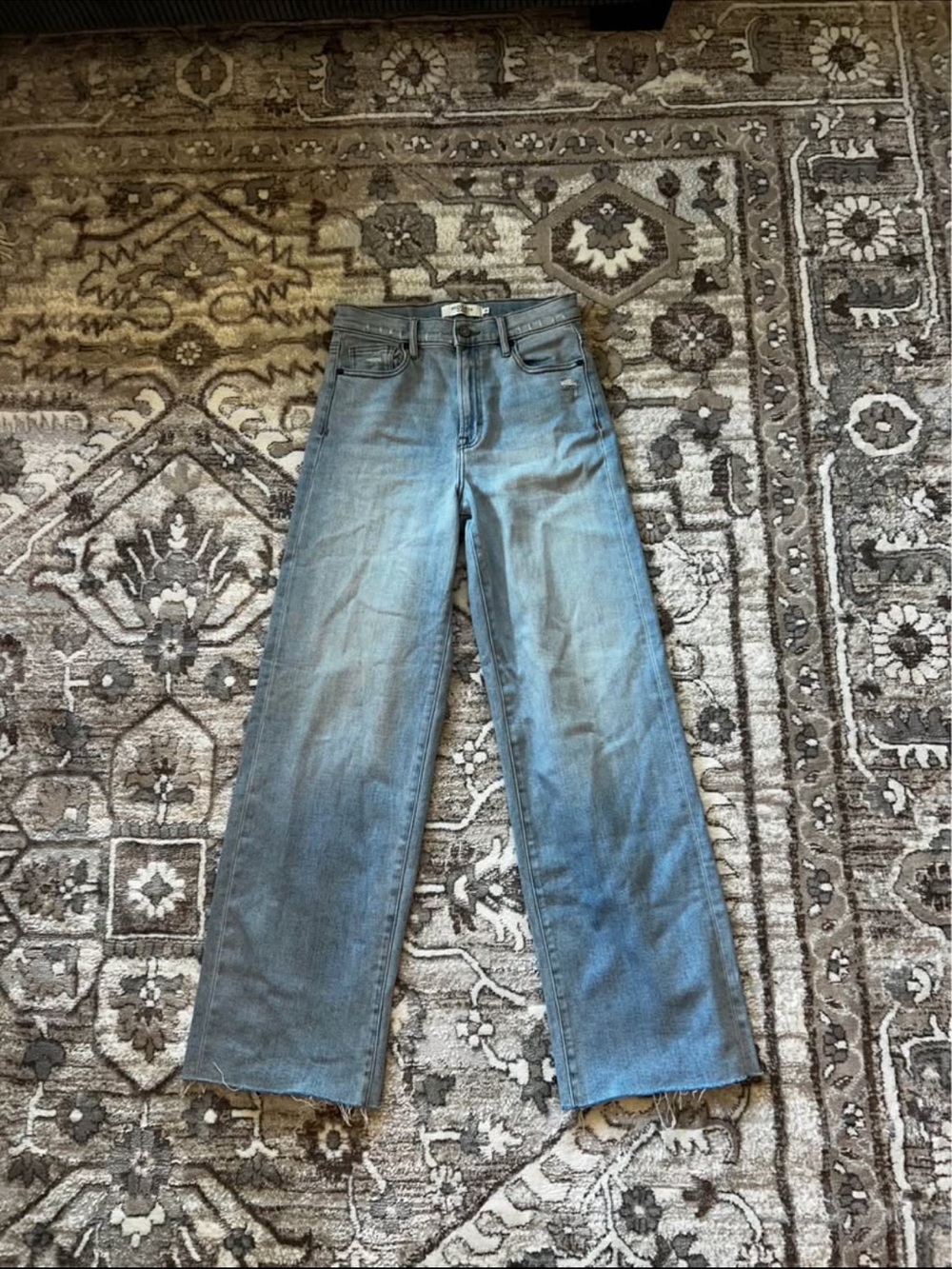 HIDDEN Logan High-Rise Light Blue Wide-Leg Jeans for Women